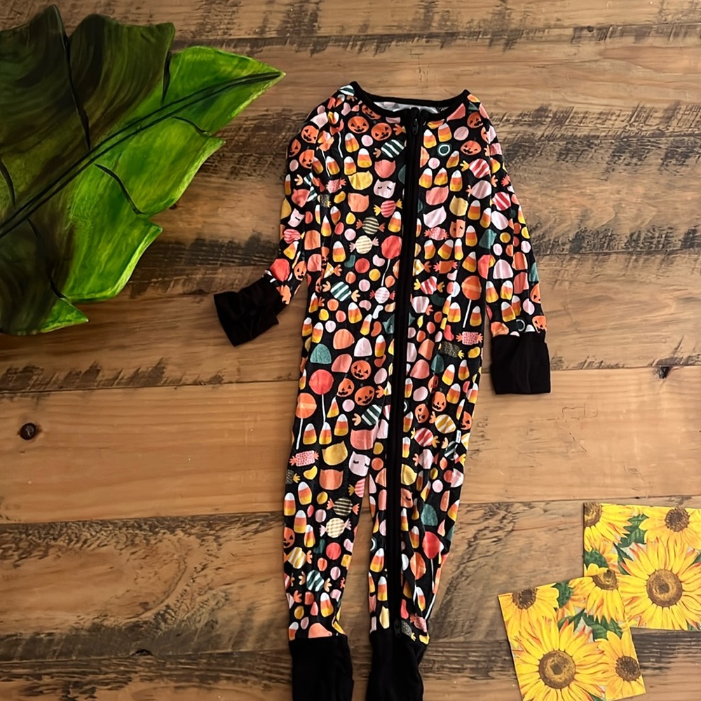 Little Sleepies fall/Halloween onesie/romper 12-18 months. Great condition.
